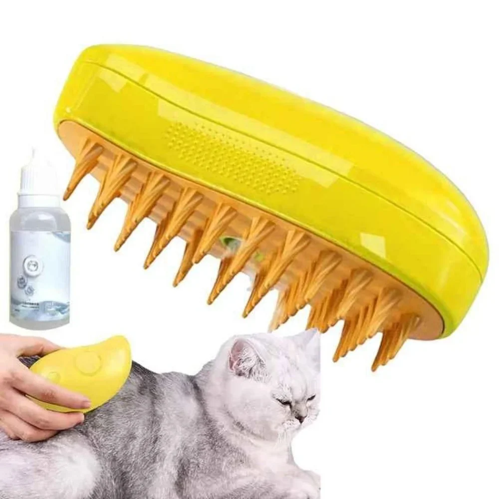 Self Cleaning Cat Steamy Brush for Massage Grooming Removing Tangled Hair1 Pack